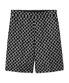 Gucci Gold And Silver Thread Blended Shorts In Black