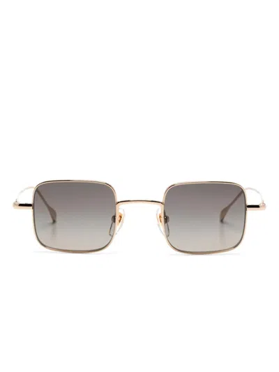 Gucci Gold-gold-grey Metal Sunglasses In Neutral