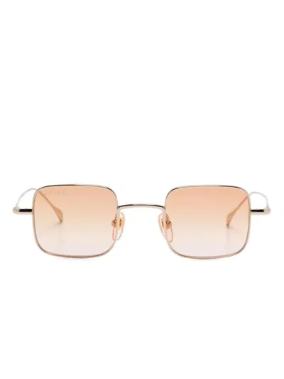 Gucci Gold-gold-orange Metal Sunglasses In Neutral