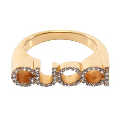 Pre-owned Gucci Gold Gold Plating Band Ring ()