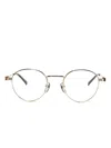 Gucci Ruthenium-ruthenium-transparent Metal Glasses In Neutral