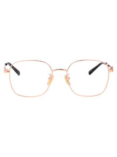 Gucci Gold-gold-transparent Metal Glasses