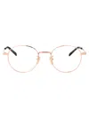 Gucci Gold-gold-transparent Metal Glasses In Gold