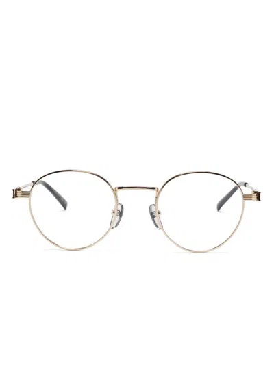 Gucci Gold-gold-transparent Metal Glasses In Gray