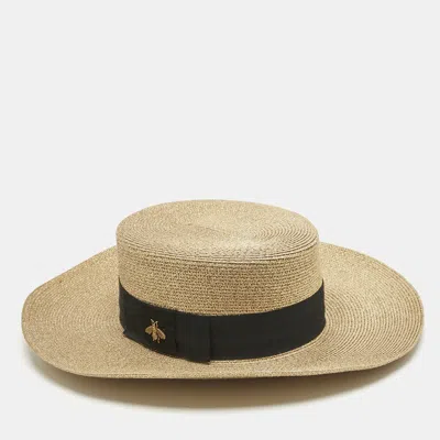 Pre-owned Gucci Gold Lamé Papier Hat L