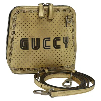 Pre-owned Gucci Gold Leather Shoulder Bag ()