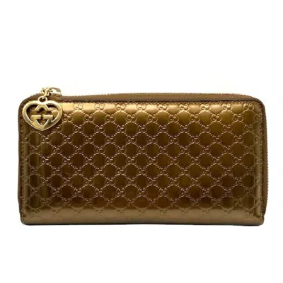 Pre-owned Gucci Gold Long Bill Wallet (bi-fold) ()