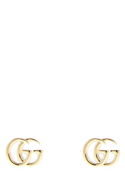 Gucci Metal Gg Marmont Interlocking Stud Earrings In Gold