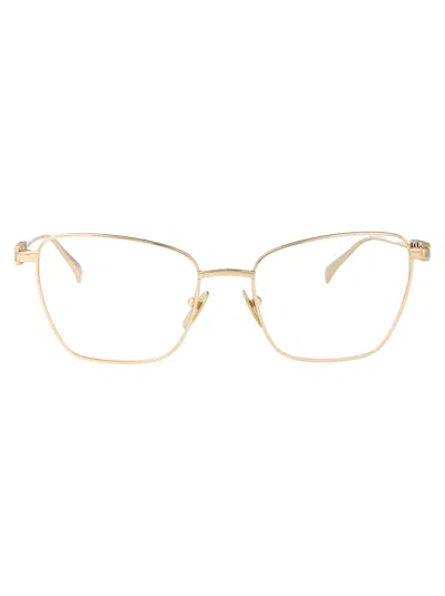 Gucci Gg1807o Glasses In Gold-gold-transparent