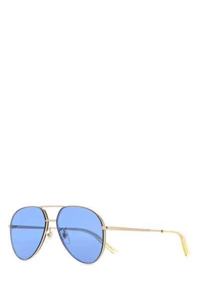 Gucci Golden Blue Aviator Sunglasses