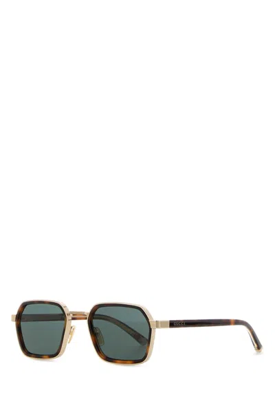 Gucci Multicolor Square Sunglasses In Green