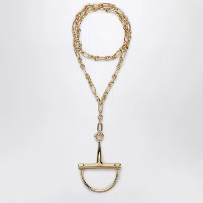 Gucci Gold Necklace With Half Bit
