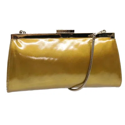 Gucci Gold Patent Leather Shoulder Bag ()