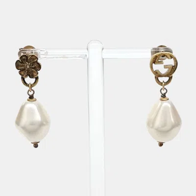 Pre-owned Gucci Gold Plated Metal Earrings In Multi