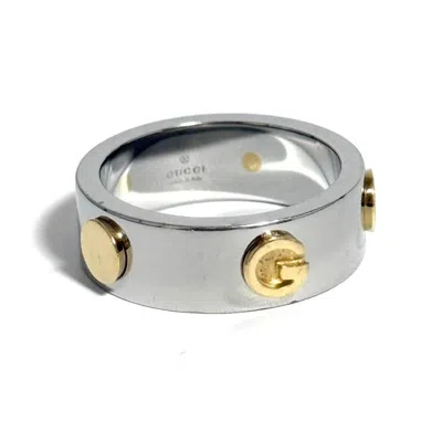 Pre-owned Gucci Gold Plating Stainless Steel Band Ring ()