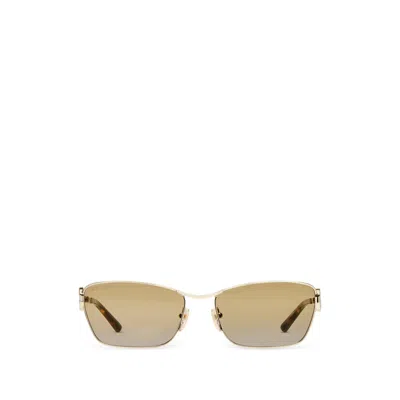 Gucci Gold Sunglasses Women In Transparent