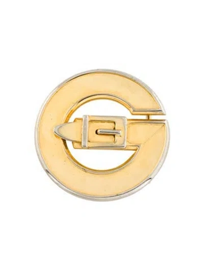 Pre-owned Gucci Gold Tone Belt Buckle