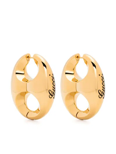 Gucci Gold-tone Marina Sculptured Drop Earrings