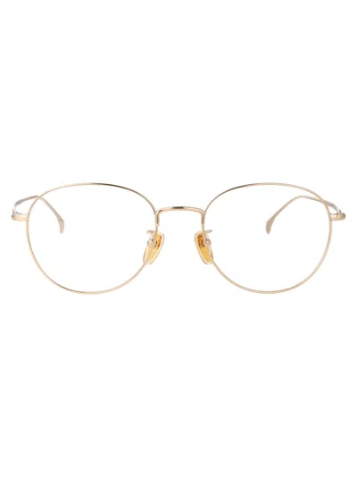 Gucci Gold-gold-transparent Metal Glasses In White