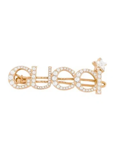 Pre-owned Gucci Gold-tone Hair Clip W/tags