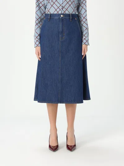 Gucci Mid-lenght Skirt In Blue