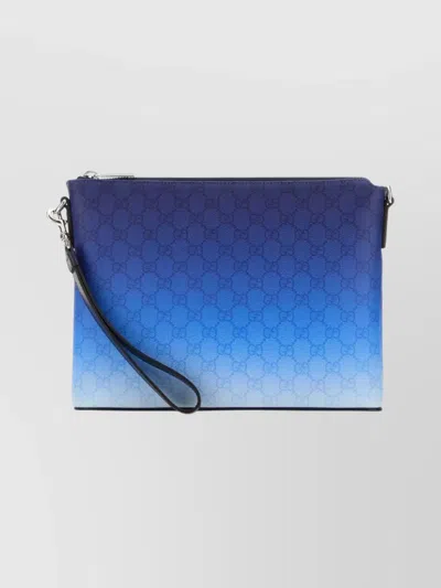 GUCCI GRADIENT DESIGN CANVAS WRIST STRAP BAG