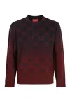 Gucci Gg Wool Crewneck Sweater In Maroon