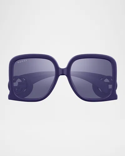 Gucci Gradient Gg1326s Square Plastic Sunglasses