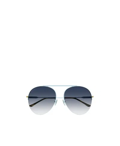 Gucci Gradient Pilot-frame Sunglasses In Blue