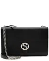 Gucci Grained Calfskin Interlocking G Medium Shoulder Bag (authentic Pre-loved)