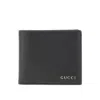 Gucci Grained Leather Bi-fold Wallet In Black