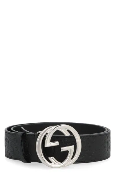 Gucci Grainy Leather Belt