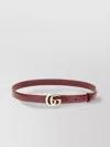 Gucci Grape Leather Belt Gold-tone Buckle