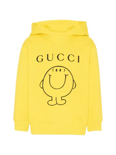 Gucci Graphic Hoodie In Yellow