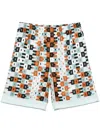 Gucci Graphic-print Bermuda Shorts In Blue