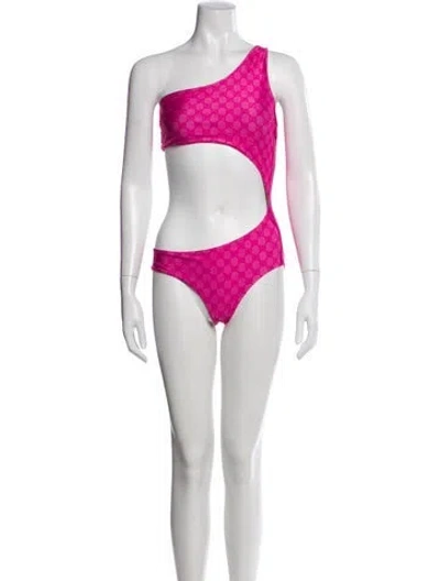 Pre-owned Gucci Graphic Print Bikini W/ Tags In Pink
