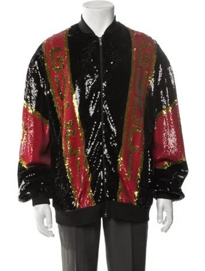 Pre-owned Gucci Graphic Print Bomber Jacket In Multi