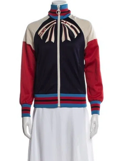 Pre-owned Gucci Graphic Print Bomber Jacket In Multicolor