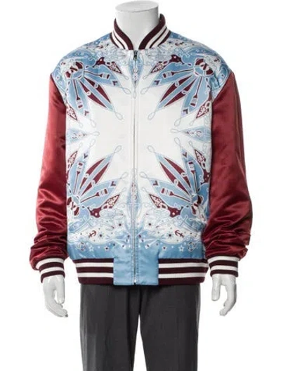 Pre-owned Gucci Graphic Print Bomber Jacket W/ Tags