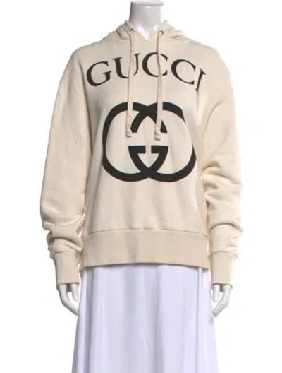 Pre-owned Gucci Graphic Print Crew Neck Sweater In Neutral