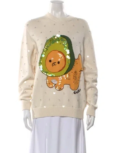 Pre-owned Gucci Graphic Print Crew Neck Sweater W/ Tags In Multi