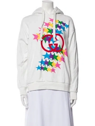 Pre-owned Gucci Graphic Print Crew Neck Sweatshirt In Neutral