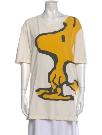 Pre-owned Gucci Graphic Print Crew Neck Sweatshirt In Neutrals