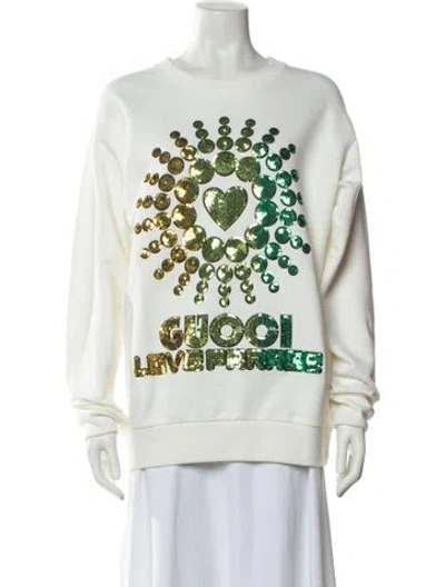 Pre-owned Gucci Graphic Print Crew Neck Sweatshirt W/ Tags