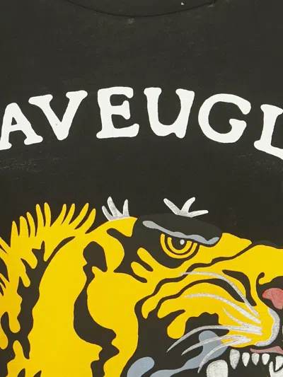 Pre-owned Gucci Graphic-print Crew-neck T-shirt In Black