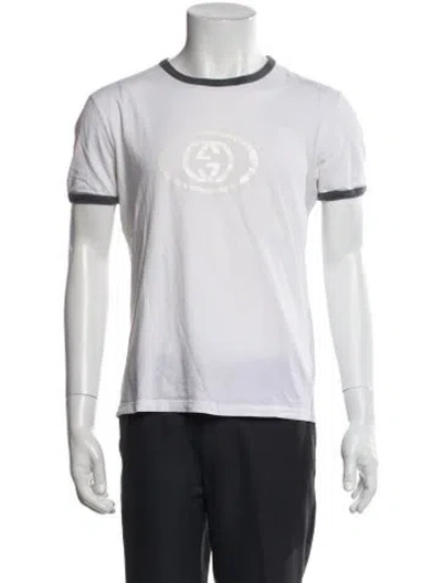 Pre-owned Gucci Graphic Print Crew Neck T-shirt In Multi