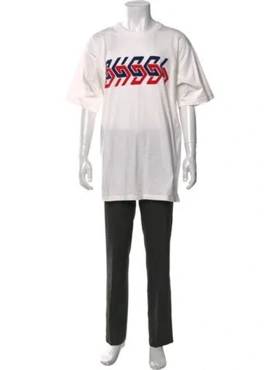 Pre-owned Gucci Graphic Print Crew Neck T-shirt In Neutral