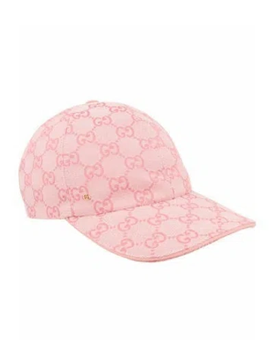 Pre-owned Gucci Graphic Print Hat W/ Tags In Pink