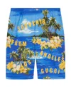 Gucci Printed Poplin Bermuda Shorts In Multicolor