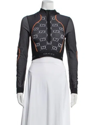 Pre-owned Gucci Graphic Print Jacket In Gray